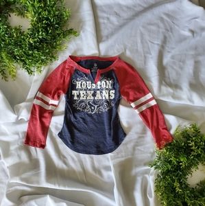 NFL Girls T-shirt L/S Football Houston Texans XS